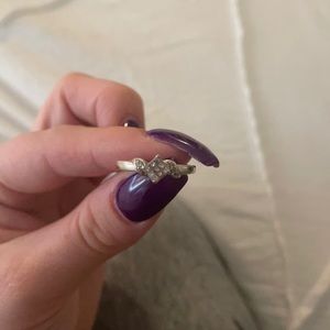 14k white gold promise ring